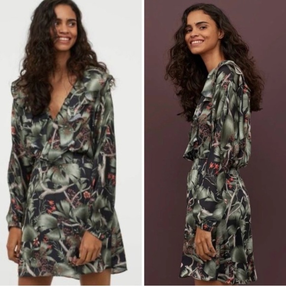 Johanna Ortiz x H&M Patterned Floral Dress with Flounce - Picture 1 of 6